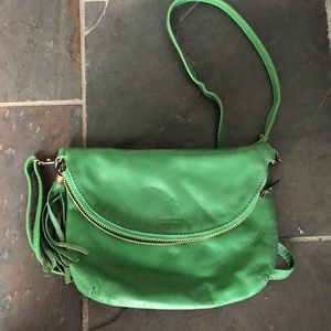 Green shoulder purse